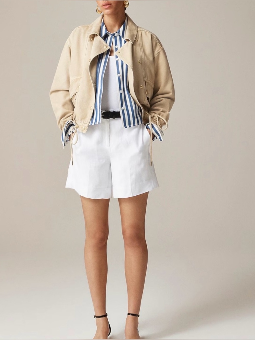 J. Crew 6" Harbor short in linen